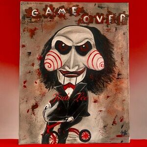 Original ‘Billy’ the Puppet (Saw Movie) Painting
